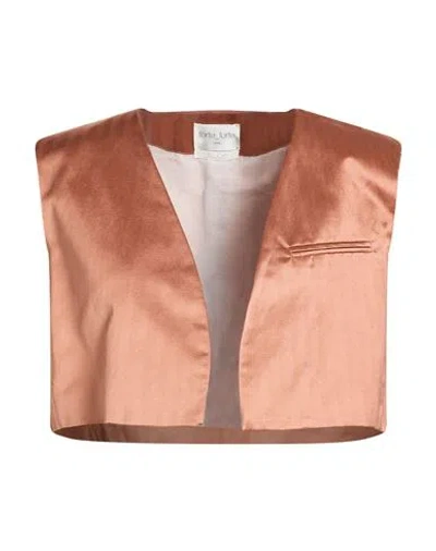 Forte Forte Forte_forte Woman Tailored Vest Copper Size 1 Viscose, Cotton In Orange