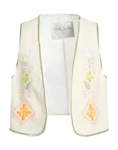 Forte Forte Forte_forte Woman Tailored Vest Cream Size 3 Linen, Cupro In White