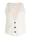 Forte Forte Forte_forte Woman Tailored Vest Ivory Size 2 Viscose, Virgin Wool, Polyester In White