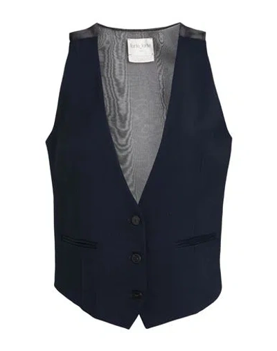 Forte Forte Forte_forte Woman Tailored Vest Midnight Blue Size 4 Viscose, Virgin Wool, Polyester