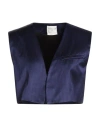 Forte Forte Forte_forte Woman Tailored Vest Navy Size 3 Viscose, Cotton In Blue