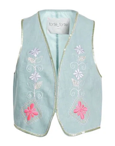 Forte Forte Forte_forte Woman Tailored Vest Sky Blue Size 3 Linen, Cupro