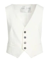 Forte Forte Forte_forte Woman Tailored Vest White Size 1 Viscose, Virgin Wool, Elastane In White