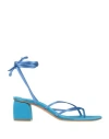 Forte Forte Forte_forte Woman Thong Sandal Blue Size 6 Textile Fibers In Blue