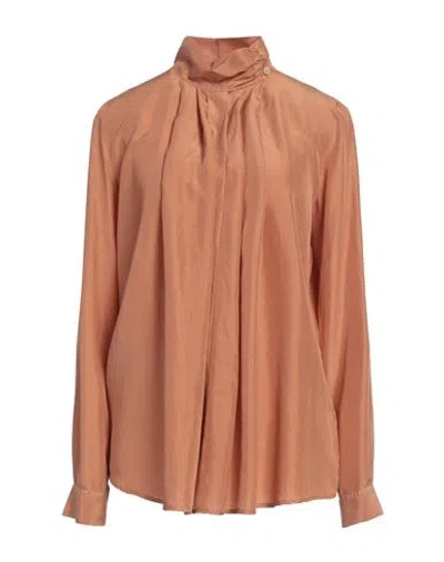 Forte Forte Forte_forte Woman Top Apricot Size 2 Silk In Brown