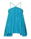 Forte Forte Forte_forte Woman Top Azure Size 00 Silk In Blue