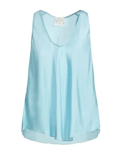 Forte Forte Forte_forte Woman Top Azure Size 2 Silk In Blue