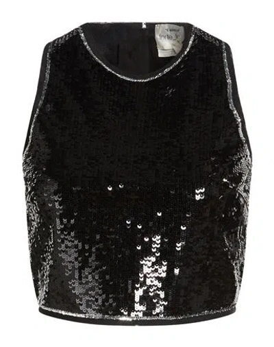 Forte Forte Forte_forte Woman Top Black Size 1 Polyester, Pvc - Polyvinyl Chloride