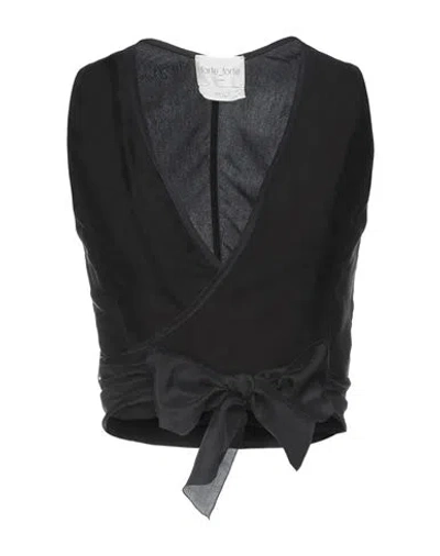 Forte Forte Forte_forte Woman Top Black Size 2 Viscose, Cupro, Silk
