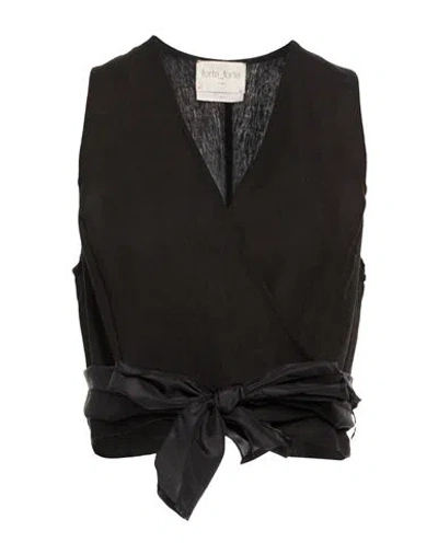 Forte Forte Forte_forte Woman Top Black Size 3 Linen, Silk