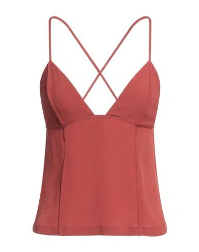 Forte Forte Forte_forte Woman Top Brick Size 2 Acetate, Silk In Red