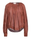 Forte Forte Forte_forte Woman Top Brown Size 2 Cotton, Silk In Brown