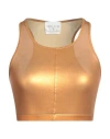 Forte Forte Forte_forte Woman Top Copper Size 0 Polyester, Elastane In Brown