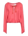 Forte Forte Forte_forte Woman Top Coral Size 2 Cotton, Silk In Red