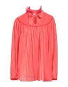 Forte Forte Forte_forte Woman Top Coral Size 3 Cotton, Silk, Viscose In Red