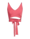 Forte Forte Forte_forte Woman Top Coral Size 3 Viscose, Polyamide, Elastane In Pink