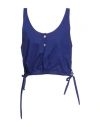 Forte Forte Forte_forte Woman Top Dark Purple Size 2 Cotton In Blue