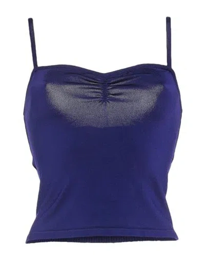 Forte Forte Forte_forte Woman Top Dark Purple Size 2 Viscose, Polyamide, Elastane In Blue