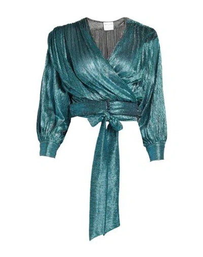 Forte Forte Forte_forte Woman Top Deep Teal Size 2 Polyester In Green