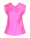 Forte Forte Forte_forte Woman Top Fuchsia Size 3 Silk, Polyamide In Pink