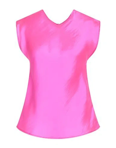 Forte Forte Forte_forte Woman Top Fuchsia Size 3 Silk, Polyamide In Pink