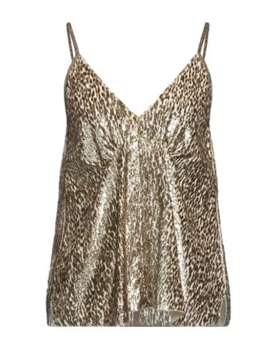 Forte Forte Forte_forte Woman Top Gold Size 2 Polyester, Silk In Multi