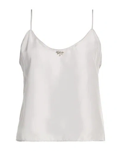 Forte Forte Forte_forte Woman Top Grey Size 4 Silk, Glass In White