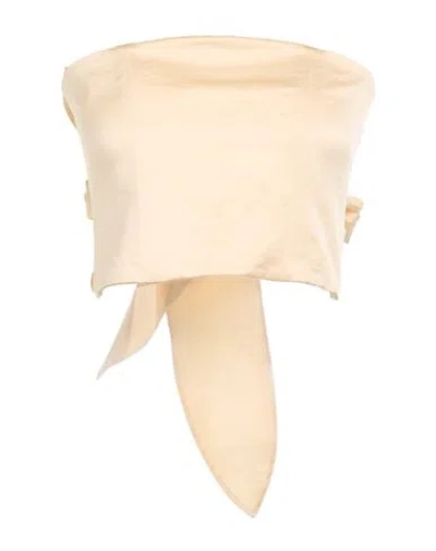 Forte Forte Forte_forte Woman Top Ivory Size 3 Polyester In Nude