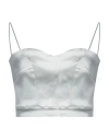 Forte Forte Forte_forte Woman Top Light Grey Size 1 Acetate, Polyamide, Elastane In White