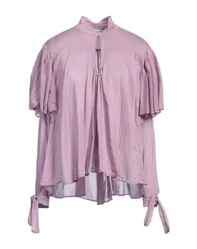 Forte Forte Forte_forte Woman Top Lilac Size 1 Cotton, Silk, Viscose In Pink