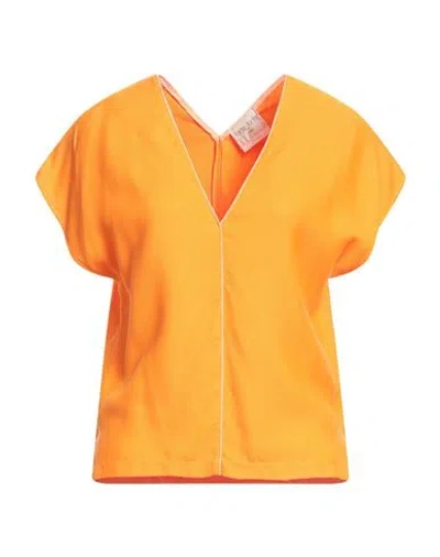 Forte Forte Forte_forte Woman Top Mandarin Size 3 Viscose In Orange