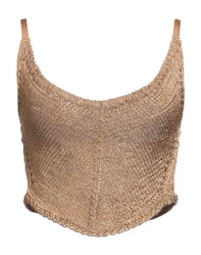 Forte Forte Forte_forte Woman Top Marigold Size 2 Viscose, Polyamide In Brown