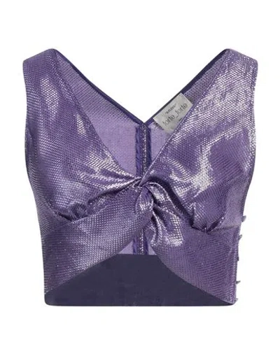 Forte Forte Forte_forte Woman Top Mauve Size 3 Cotton, Viscose, Metallic Polyester In Purple
