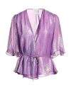 Forte Forte Forte_forte Woman Top Mauve Size 4 Silk, Metallic Fiber In Multi
