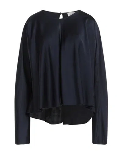 Forte Forte Forte_forte Woman Top Midnight Blue Size 2 Silk, Elastane In Black