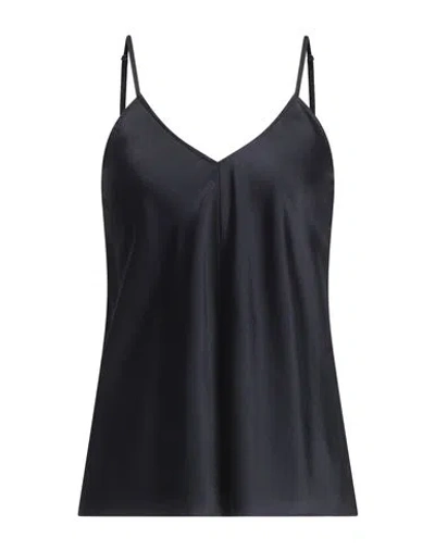 Forte Forte Forte_forte Woman Top Midnight Blue Size 4 Silk, Elastane In Black