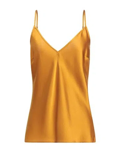 Forte Forte Forte_forte Woman Top Mustard Size 2 Silk, Elastane In Gold