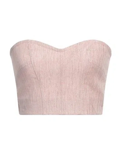 Forte Forte Forte_forte Woman Top Pink Size 3 Linen, Cotton, Polyester, Polyamide, Viscose