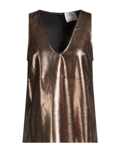 Forte Forte Forte_forte Woman Top Platinum Size 4 Leather In Brown