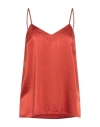 Forte Forte Forte_forte Woman Top Rust Size 1 Silk In Red