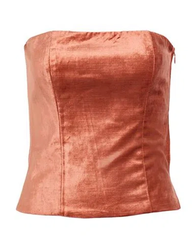 Forte Forte Forte_forte Woman Top Rust Size 2 Cotton, Viscose, Elastane In Brown