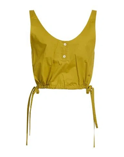 Forte Forte Forte_forte Woman Top Sage Green Size 2 Cotton