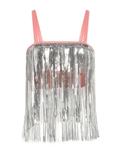 Forte Forte Forte_forte Woman Top Silver Size 1 Polyester, Elastane In Metallic