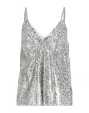 Forte Forte Forte_forte Woman Top Silver Size 2 Polyester, Silk In Silver