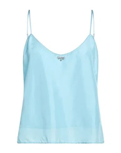 Forte Forte Forte_forte Woman Top Sky Blue Size 2 Silk, Glass