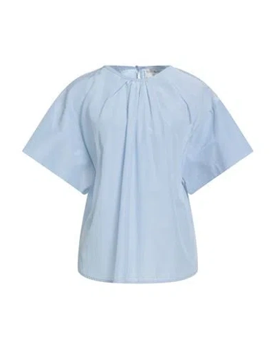Forte Forte Forte_forte Woman Top Sky Blue Size 3 Polyester, Cotton