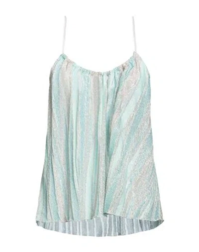 Forte Forte Forte_forte Woman Top Sky Blue Size 4 Viscose, Polyamide, Metallic Polyester