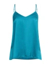 Forte Forte Forte_forte Woman Top Turquoise Size 3 Silk In Blue