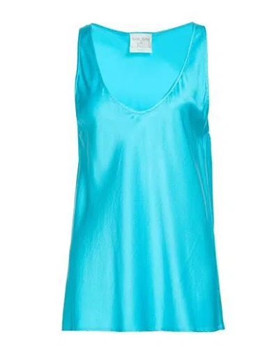 Forte Forte Forte_forte Woman Top Turquoise Size 4 Silk, Elastane In Blue