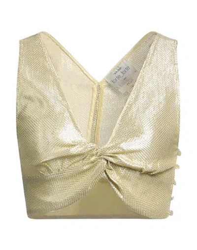 Forte Forte Forte_forte Woman Top Yellow Size 3 Cotton, Viscose, Metallic Polyester
